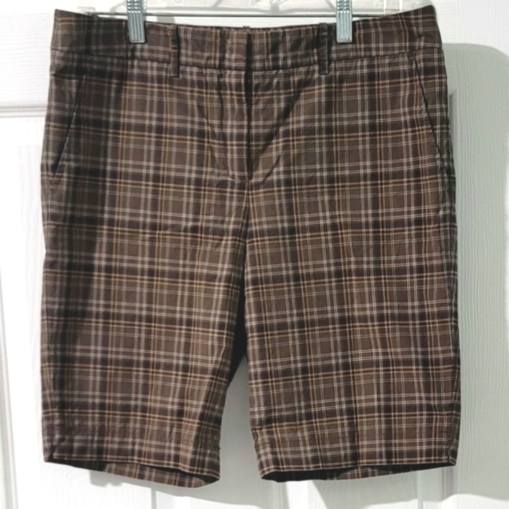 BCBG MaxAzria Women's Bermuda Plaid Shorts Size 10